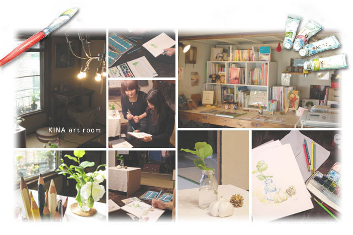 水彩教室　授業風景